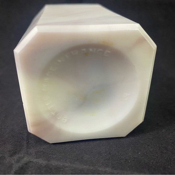 Vintage Empty Perfume Bottle Made In France Quartz or Marble Gold Cap - Picture 3 of 8